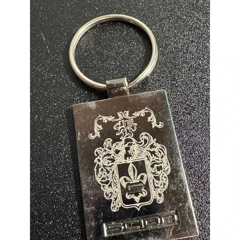 Scion Crest‎ Emblem Metal Keychain Fob Ring Silver Tone